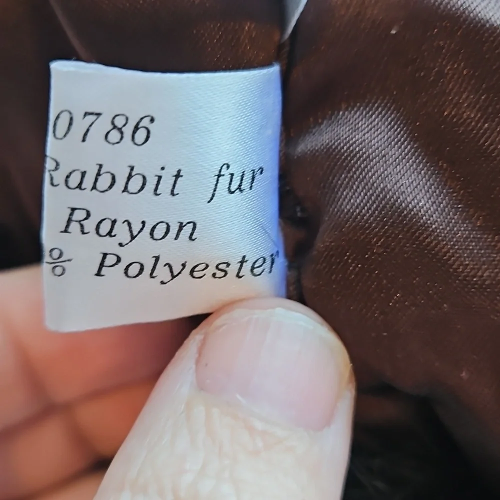 Vintage Caravelle Fashions 100% Rabbit Fur Hand Warmer Pouch